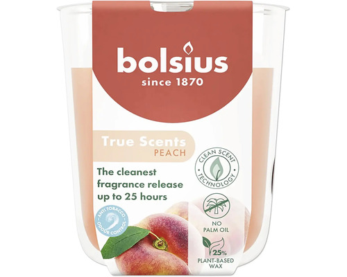 Bolsius True Scents vonná sviečka broskyňa v skle