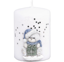 Sviečka s motívom medveďa a hviezdami