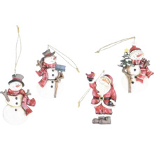 Vianočné ozdoby s motívom snehuliaka a Santa Clausa