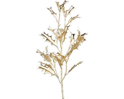 Dekoratívna zlatá vetva s listami ako dekorácia interiéru
