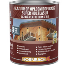 Lazúra na drevo na báze rozpúšťadiel v kovovej vedre s logom Hornbach