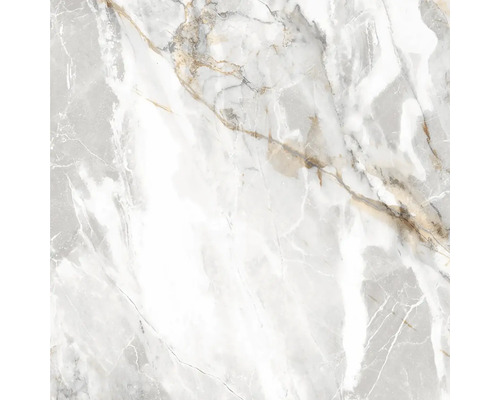Dlažba JUVEL SATUARIO biela matt.rett. 60x60 cm Mramorová podlahová dlaždica so žilkovaním