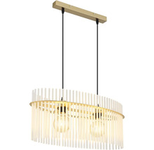 Závesná lampa s dvoma svetlami a dekoratívnymi prvkami