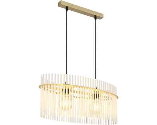 Závesná lampa s dvoma svetlami a dekoratívnymi prvkami