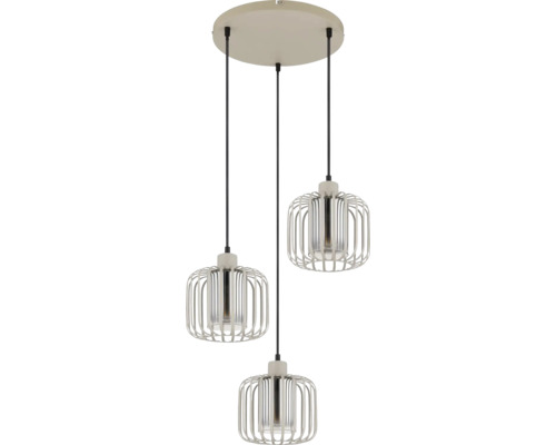 Závesné svietidlo s tromi tienidlami v dizajne klietky