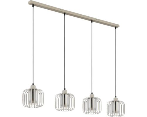 Závesné svietidlo so štyrmi tienidlami z kovových pásikov