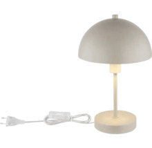 Stolná lampa s pologuľovým tienidlom a okrúhlou základňou
