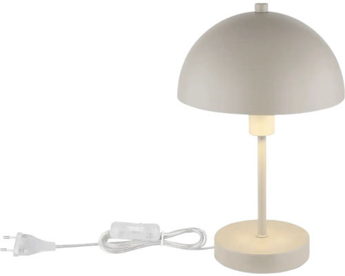 Stolná lampa s pologuľovým tienidlom a okrúhlou základňou