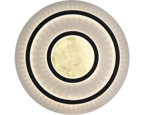 Okrúhle LED stropné svietidlo s koncentrickými kruhmi
