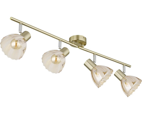 Stropné svietidlo so štyrmi sklenenými tienidlami