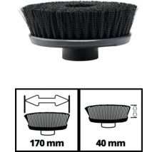 Nadstavec s okrúhlou kefou s rozmermi 170 milimetrov a 40 milimetrov