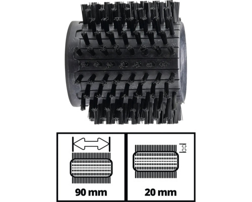 Kefový valec so šírkou 90 milimetrov a priemerom 20 milimetrov