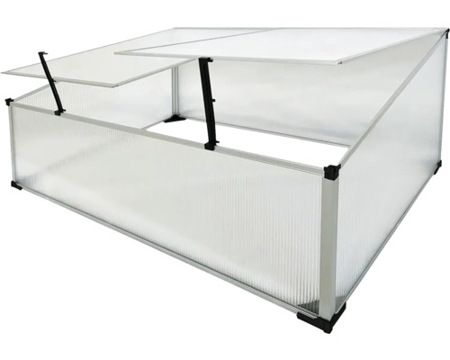 Mini skleník s hliníkovým rámom a priehľadnými stenami