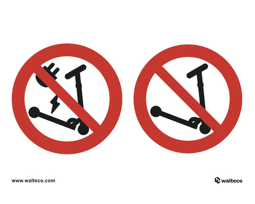 Zákazové značky pre elektrokolobežky a kolobežky