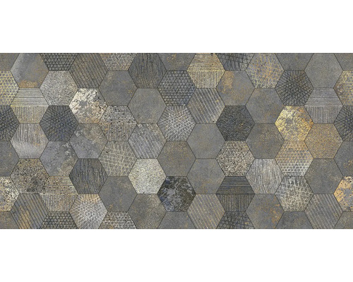 Šesťuholníkové dlaždice s rôznymi vzormi