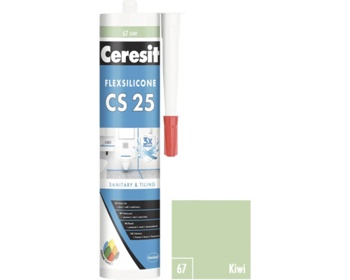 Ceresit Flexsilicone CS 25 sanitárny a škárovací silikón, farba kiwi