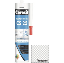 Ceresit Flexsilicone CS 25 sanitárny a obkladový silikón, transparentný