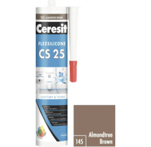 Ceresit Flexsilicone CS 25 sanitárny a obkladový silikón, farba mandľovo hnedá