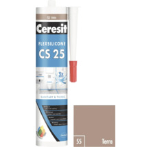 Ceresit Flexsilicone CS 25 sanitárny a obkladový silikón, farba Terra