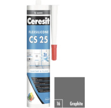 Ceresit Flexsilicone CS 25 sanitárny a škárovací silikón, farba grafit
