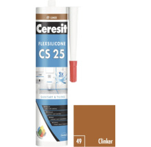 Ceresit Flexsilicone CS 25 sanitárny a obkladový tmel, farba clinker