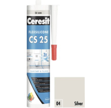Ceresit Flexsilicone CS 25 sanitárny a škárovací silikón, odtieň strieborná
