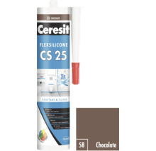 Ceresit Flexsilicone CS 25 sanitárny a škárovací silikón, odtieň čokoláda
