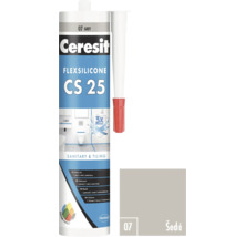 Ceresit Flexsilicone CS 25 sanitárny a obkladový silikón, sivý odtieň