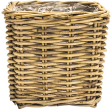 Kvetinový kôš z ratanu s plastovou vložkou