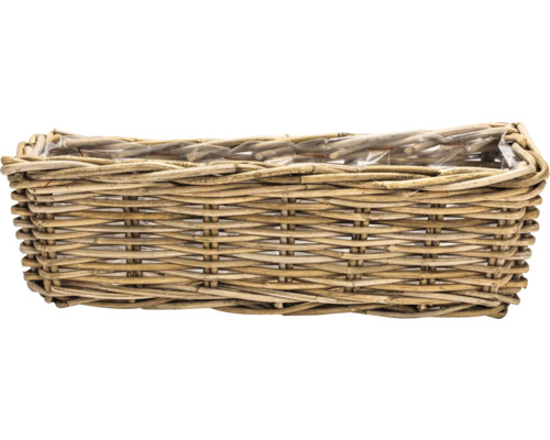 Obdĺžnikový kvetináč z ratanu