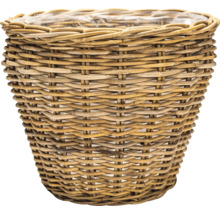 Prútený kvetináč s plastovou vložkou