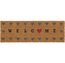 Kokosová rohožka s uvítacím nápisom a motívmi srdiečok