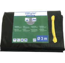Krycia plachta s gramážou 220 gramov na meter štvorcový a priemerom tri metre