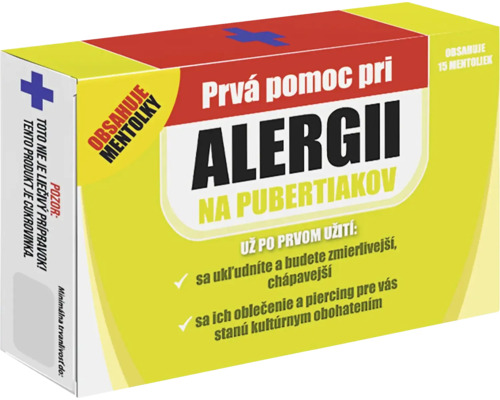 Balenie mentolových pastiliek na zmiernenie príznakov alergie