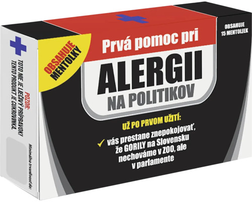 Mentolky Alergia na politikov Balenie produktu proti alergii na politikov