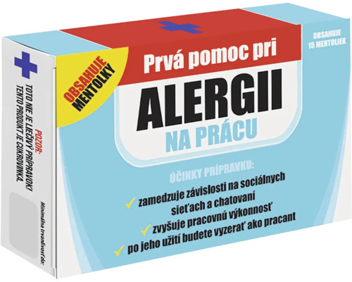 Mentolky Alergia na prácu Balenie cmúľacích pastiliek proti pracovnej alergii