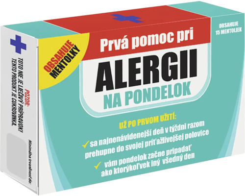 Balenie produktu proti pondelkovej alergii s mentolom