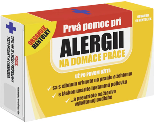 Mentolky Alergia na domáce práce Balenie cukríkov proti alergiám na prvú pomoc