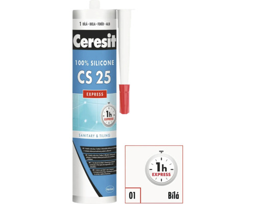 Ceresit CS 25 sanitárny a obkladový silikón, jednozložkový