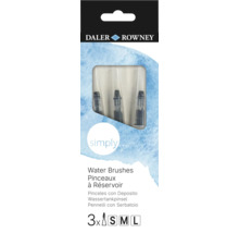 Sada vodných štetcov Daler Rowney, tri kusy, malé, stredné a veľké veľkosti