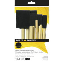 Sada penových štetcov Daler Rowney pre zmiešané médiá, 10 kusov