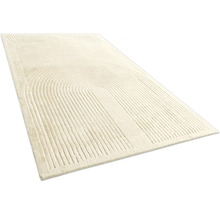 Koberec s abstraktným vzorom čiar a oblúkov