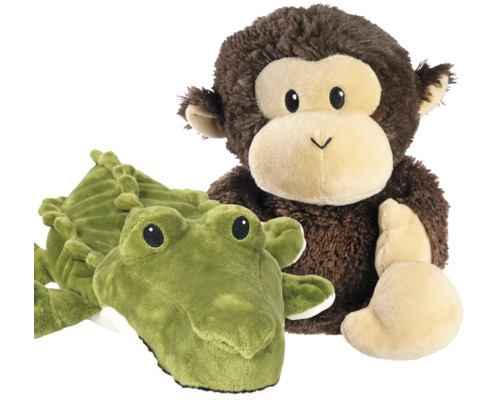 Plyšová opica a plyšový krokodíl