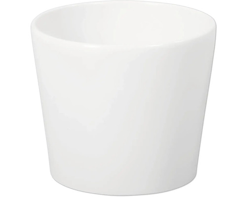 Biely keramický kvetináč