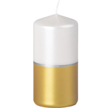 Valcová sviečka so zlatým dekorom