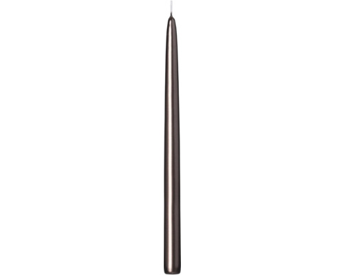 Kónická sviečka Emocio 29 cm metalická hnedá Sviečka v tvare kvapky