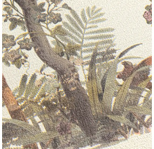 Detail textilného vzoru so stromami a listami