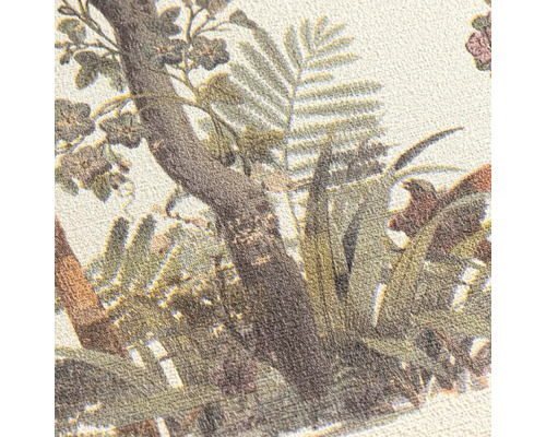 Detail textilného vzoru so stromami a listami