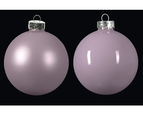 Dve fialové vianočné gule