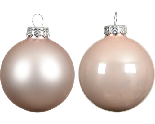 Dve sklenené vianočné gule